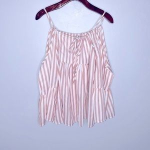 Studio Bijoux Boutique Cold Shoulder Striped Top